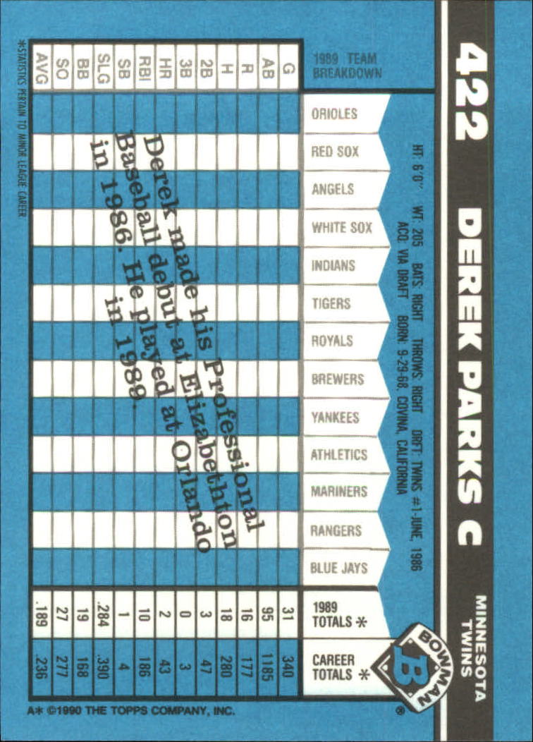 1990 Bowman Tiffany Baseball "Main Set" Base Cards #251 to #527 - Picture 289 of 461