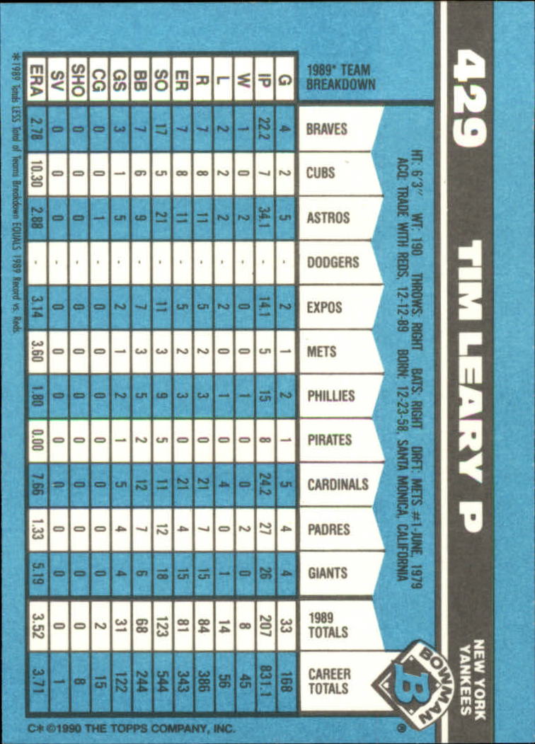 1990 Bowman Tiffany Baseball "Main Set" Base Cards #251 to #527 - Picture 301 of 461