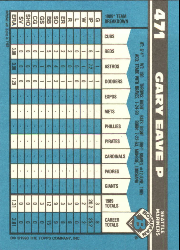 1990 Bowman Tiffany Baseball "Main Set" Base Cards #251 to #527 - Picture 367 of 461