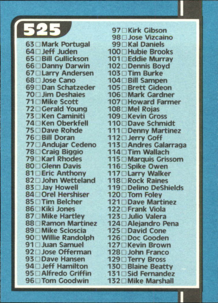 1990 Bowman Tiffany Baseball "Main Set" Base Cards #251 to #527 - Picture 457 of 461