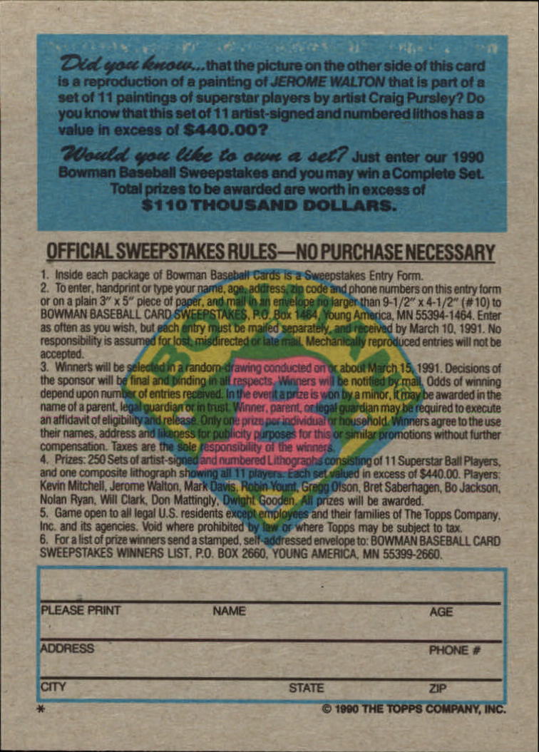 A1033- 1990 Bowman Baseball Karten 401-528 + Einsätze -du Pick- 15 + Kostenlose - Bild 245 von 245