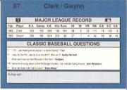 1990 Classic Blue #87A Clark/Gwynn back image