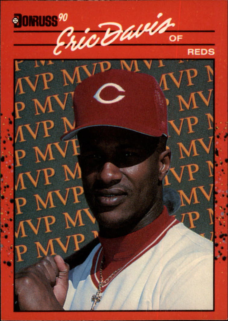 Eric Davis autographed baseball card (Cincinnati Reds) 1986 Fleer #175