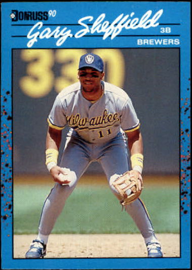 Gary Sheffield - Brewers #501 Donruss 1990 Baseball Trading Card