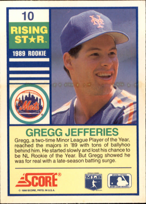 A4501- 1990 Score Rising Stars BB Card #s 1-100 -You Pick- 15+ FREE US SHIP - Picture 21 of 199