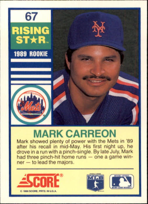 A4501- 1990 Score Rising Stars BB Card #s 1-100 -You Pick- 15+ FREE US SHIP - Picture 133 of 199