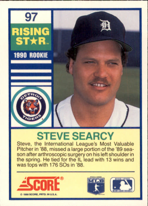 1990 Score Rising Stars #97 Steve Searcy back image