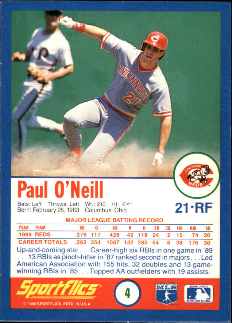 1987 Fleer Update #U94 Paul O'Neill - NM-MT - Card Shack