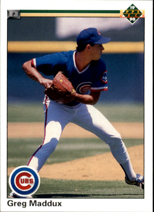 1993 Triple Play League Leaders #L2 Greg Maddux/Dennis Eckersley - Maddux  in Chicago Cubs Uniform - NM-MT - Ziggy's Eastpointe Sportscards