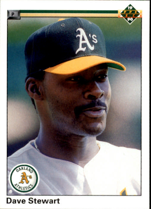 1990 Upper Deck #272 Dave Stewart UER/Totals wrong due to/omission of '86 stats