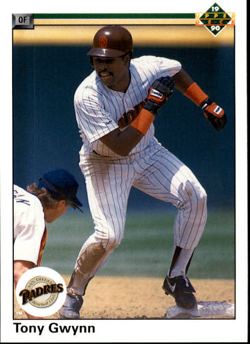 1990 Upper Deck #344 Tony Gwynn UER/Doubles stats on/card back are wrong