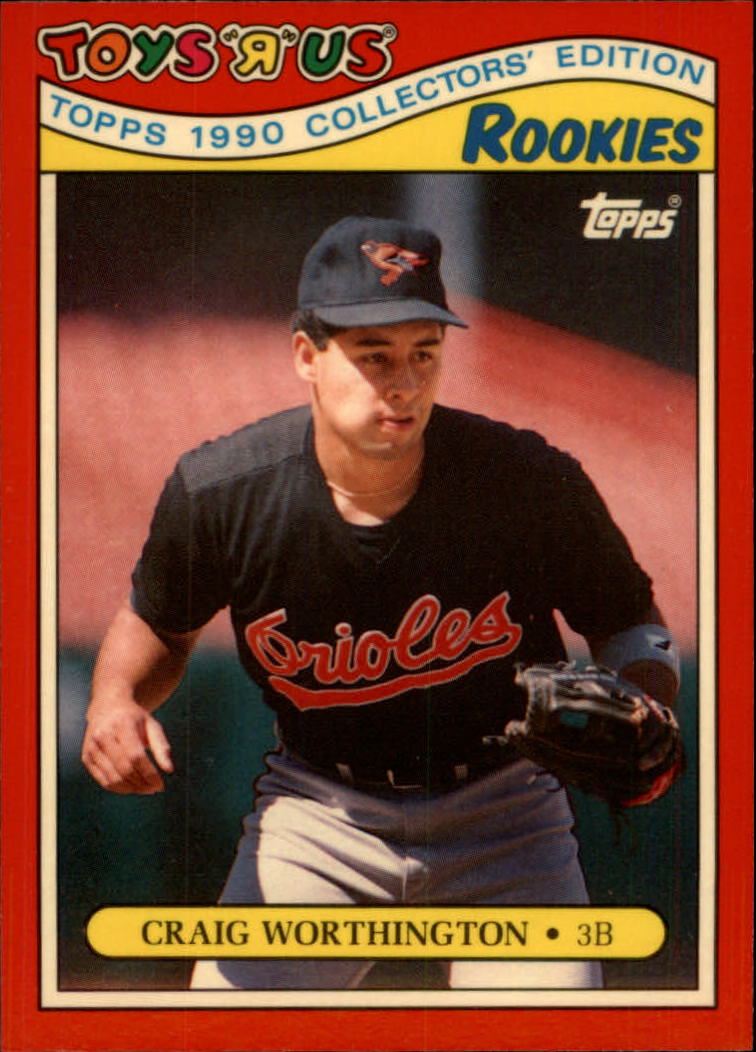 1990 Toys R Us Rookies 32 Craig Worthington NMMT DJ's Sportscards of Renton Beckett