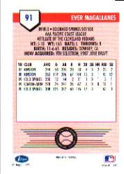 1991 Line Drive AAA #91 Ever Magallanes back image