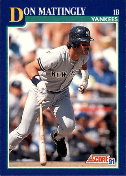 1991 Score #23 Don Mattingly UER/First line, ' is missing from Yankee