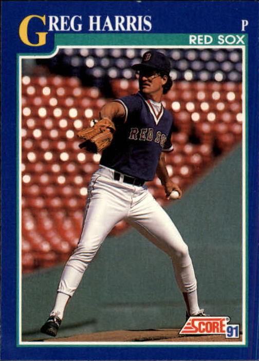 1991 Score #109 Greg A. Harris UER/Shown pitching lefty, bio says righty
