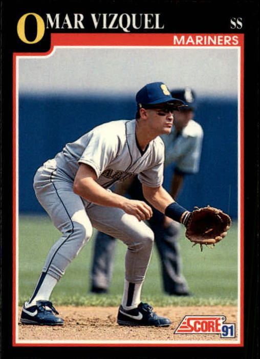 1991 Score Seattle Mariners Baseball Card #299 Omar Vizquel UER | eBay