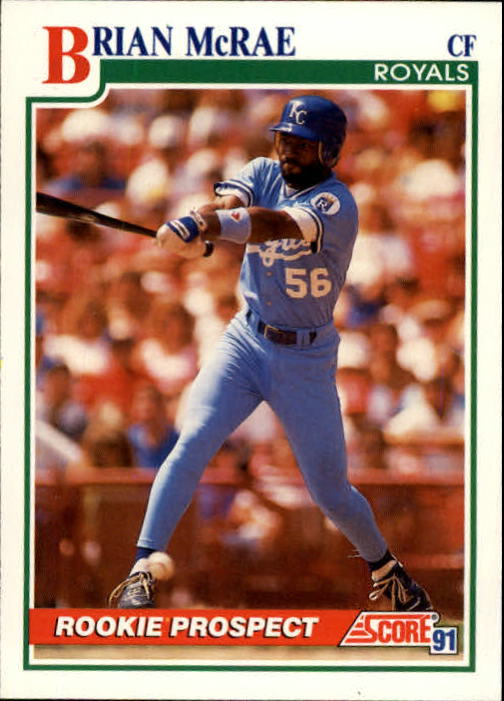 1991 Score #331 Brian McRae UER RC/No comma between/city and state