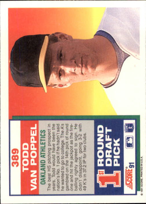 A6419- 1991 Score Baseball Cards 250-497 +Rookies -You Pick- 15+ FREE US SHIP - Picture 279 of 495