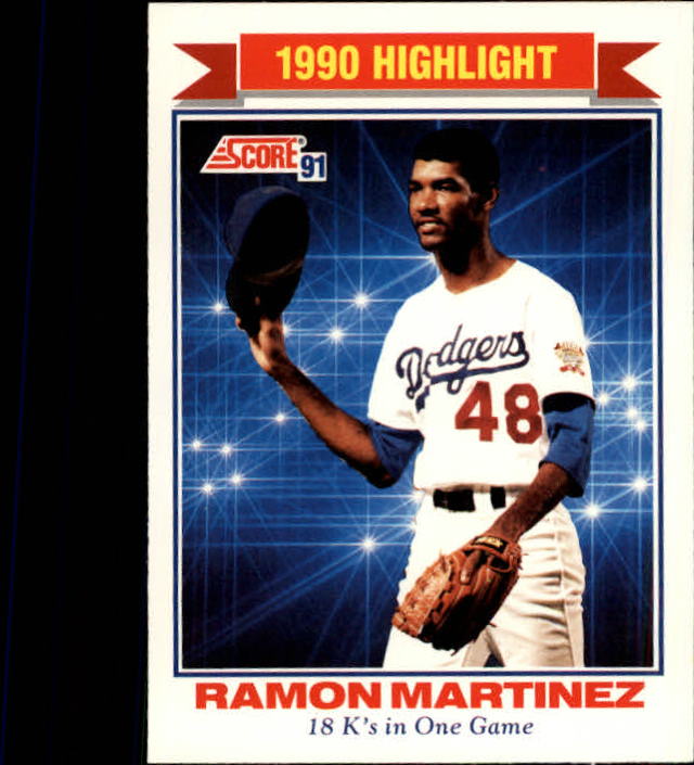 1991 Score #419 Ramon Martinez HL