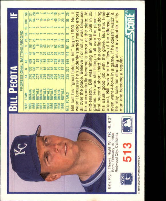 A6419- 1991 Score Baseball Cards 498-747 +Rookies -You Pick- 15+ FREE US SHIP - Picture 33 of 499