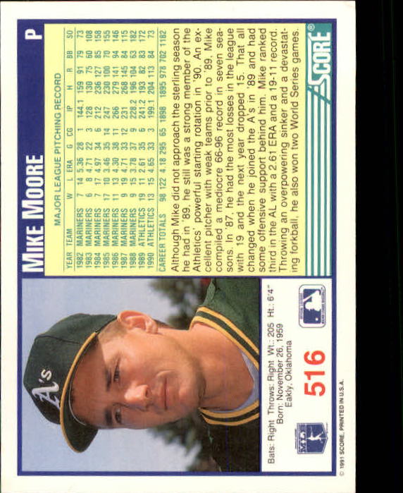 A6419- 1991 Score Baseball Cards 498-747 +Rookies -You Pick- 15+ FREE US SHIP - Picture 39 of 499