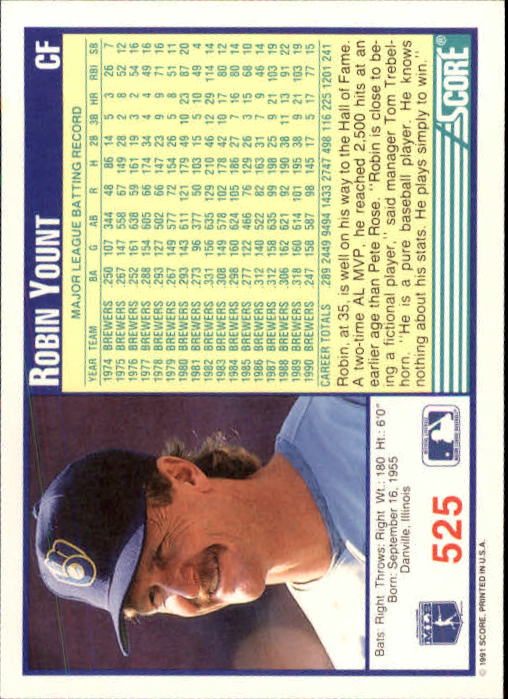 A6419- 1991 Score Baseball Cards 498-747 +Rookies -You Pick- 15+ FREE US SHIP - Picture 57 of 499