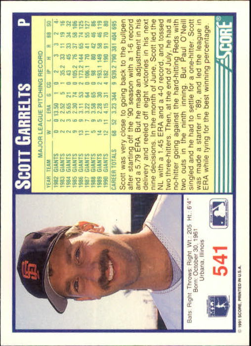 A6419- 1991 Score Baseball Cards 498-747 +Rookies -You Pick- 15+ FREE US SHIP - Picture 89 of 499