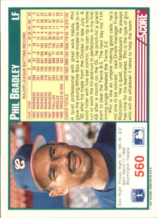 A6419- 1991 Score Baseball Cards 498-747 +Rookies -You Pick- 15+ FREE US SHIP - Picture 127 of 499