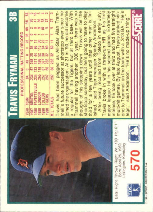 A6419- 1991 Score Baseball Cards 498-747 +Rookies -You Pick- 15+ FREE US SHIP - Picture 147 of 499