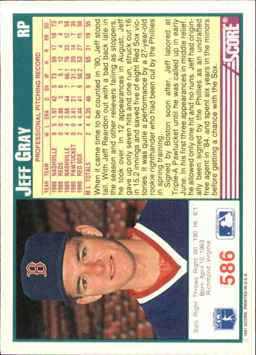 A6419- 1991 Score Baseball Cards 498-747 +Rookies -You Pick- 15+ FREE US SHIP - Picture 179 of 499