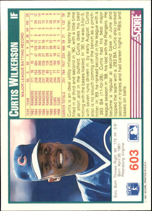 A6419- 1991 Score Baseball Cards 498-747 +Rookies -You Pick- 15+ FREE US SHIP - Picture 213 of 499
