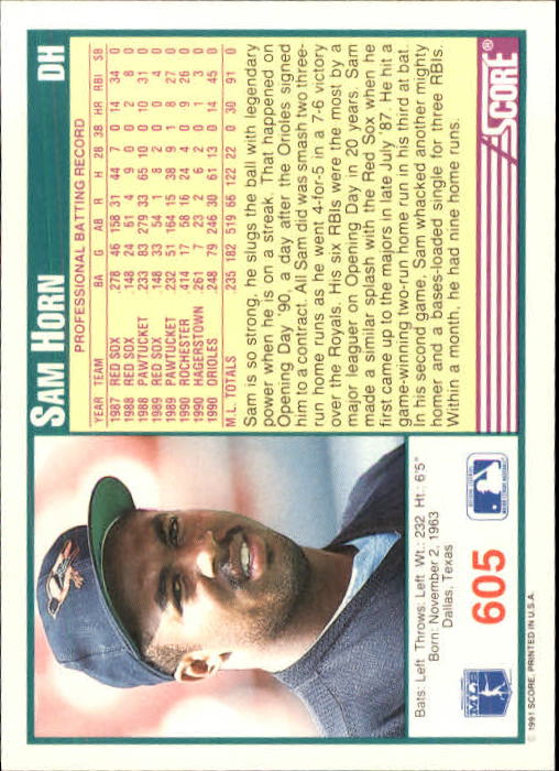 A6419- 1991 Score Baseball Cards 498-747 +Rookies -You Pick- 15+ FREE US SHIP - Picture 217 of 499