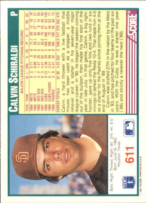 A6419- 1991 Score Baseball Cards 498-747 +Rookies -You Pick- 15+ FREE US SHIP - Picture 229 of 499