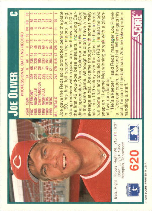 A6419- 1991 Score Baseball Cards 498-747 +Rookies -You Pick- 15+ FREE US SHIP - Picture 247 of 499