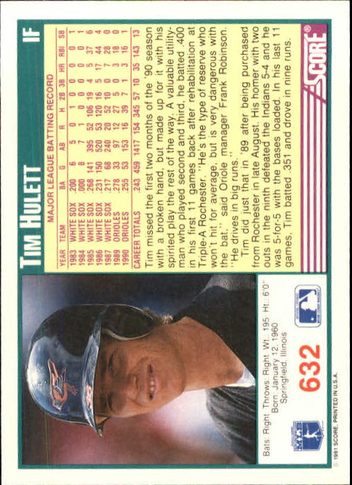 A6419- 1991 Score Baseball Cards 498-747 +Rookies -You Pick- 15+ FREE US SHIP - Picture 271 of 499