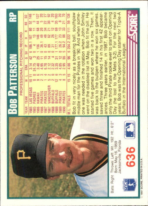 A6419- 1991 Score Baseball Cards 498-747 +Rookies -You Pick- 15+ FREE US SHIP - Picture 279 of 499
