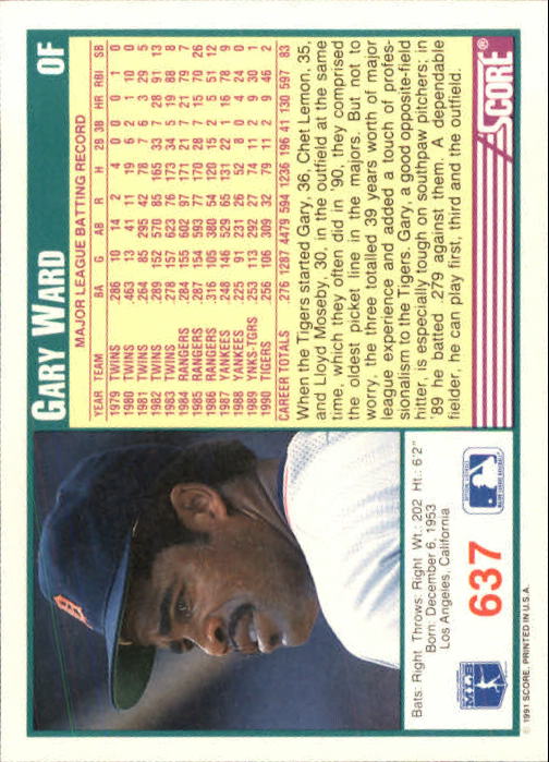 A6419- 1991 Score Baseball Cards 498-747 +Rookies -You Pick- 15+ FREE US SHIP - Picture 281 of 499