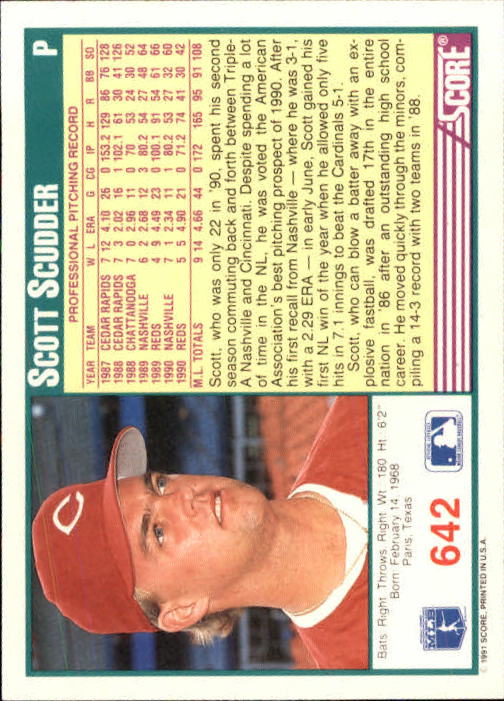A6419- 1991 Score Baseball Cards 498-747 +Rookies -You Pick- 15+ FREE US SHIP - Picture 291 of 499