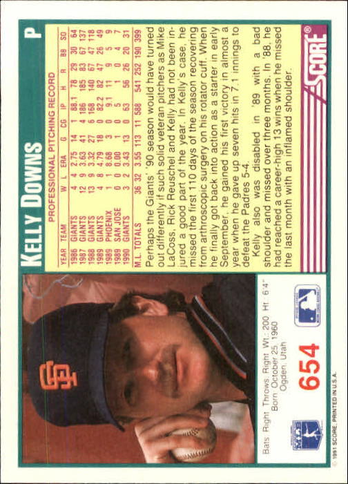 A6419- 1991 Score Baseball Cards 498-747 +Rookies -You Pick- 15+ FREE US SHIP - Picture 315 of 499