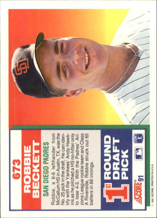 A6419- 1991 Score Baseball Cards 498-747 +Rookies -You Pick- 15+ FREE US SHIP - Picture 353 of 499