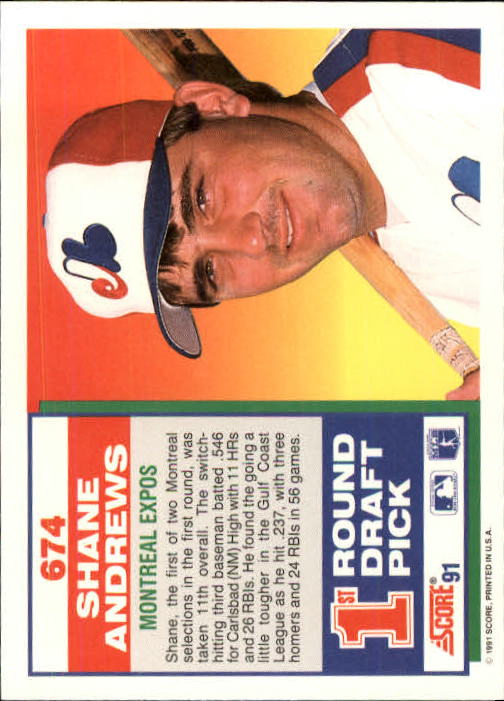 A6419- 1991 Score Baseball Cards 498-747 +Rookies -You Pick- 15+ FREE US SHIP - Picture 355 of 499