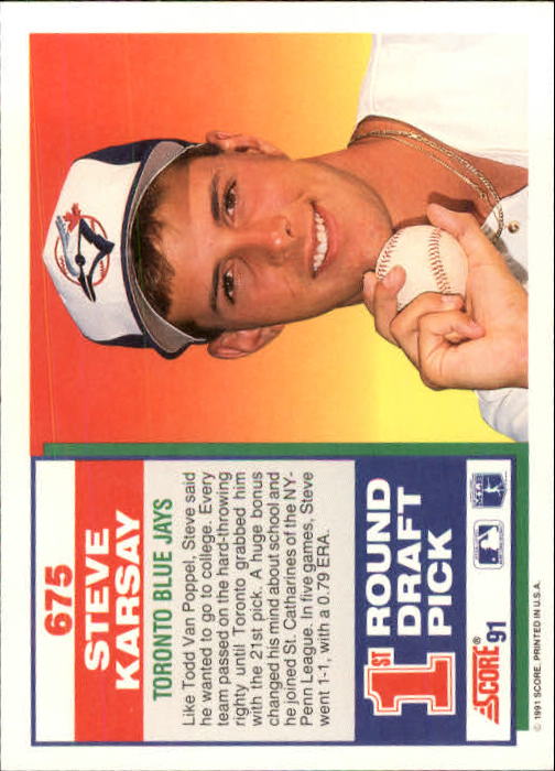 A6419- 1991 Score Baseball Cards 498-747 +Rookies -You Pick- 15+ FREE US SHIP - Picture 357 of 499