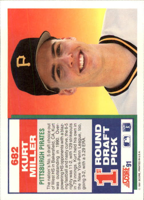 A6419- 1991 Score Baseball Cards 498-747 +Rookies -You Pick- 15+ FREE US SHIP - Picture 371 of 499