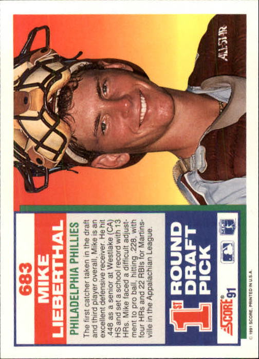 A6419- 1991 Score Baseball Cards 498-747 +Rookies -You Pick- 15+ FREE US SHIP - Picture 373 of 499