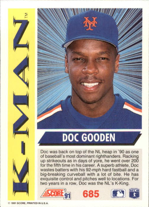 A6419- 1991 Score Baseball Cards 498-747 +Rookies -You Pick- 15+ FREE US SHIP - Picture 377 of 499