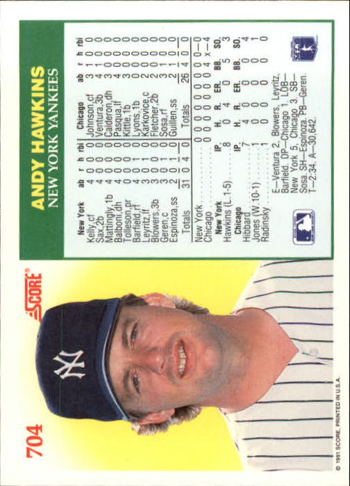 A6419- 1991 Score Baseball Cards 498-747 +Rookies -You Pick- 15+ FREE US SHIP - Picture 413 of 499
