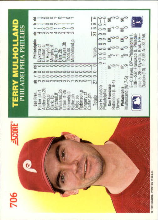 A6419- 1991 Score Baseball Cards 498-747 +Rookies -You Pick- 15+ FREE US SHIP - Picture 417 of 499