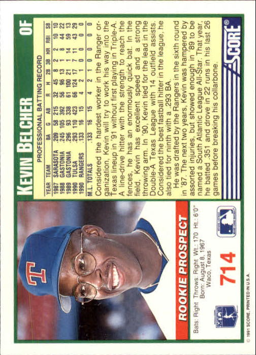 A6419- 1991 Score Baseball Cards 498-747 +Rookies -You Pick- 15+ FREE US SHIP - Picture 433 of 499