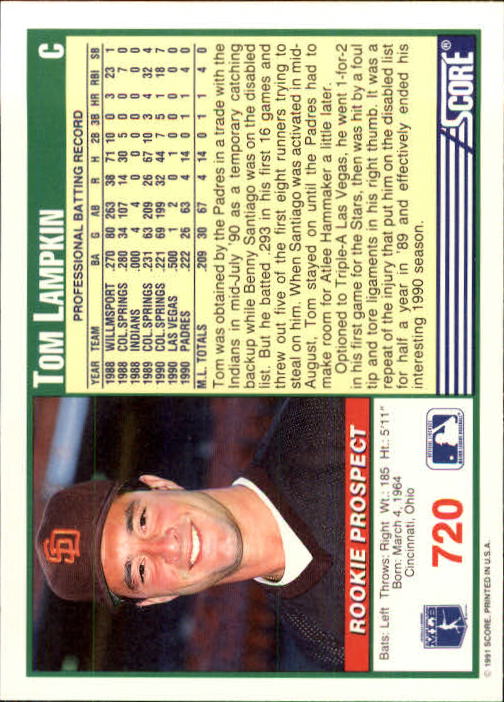 A6419- 1991 Score Baseball Cards 498-747 +Rookies -You Pick- 15+ FREE US SHIP - Picture 445 of 499