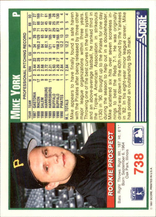 A6419- 1991 Score Baseball Cards 498-747 +Rookies -You Pick- 15+ FREE US SHIP - Picture 481 of 499